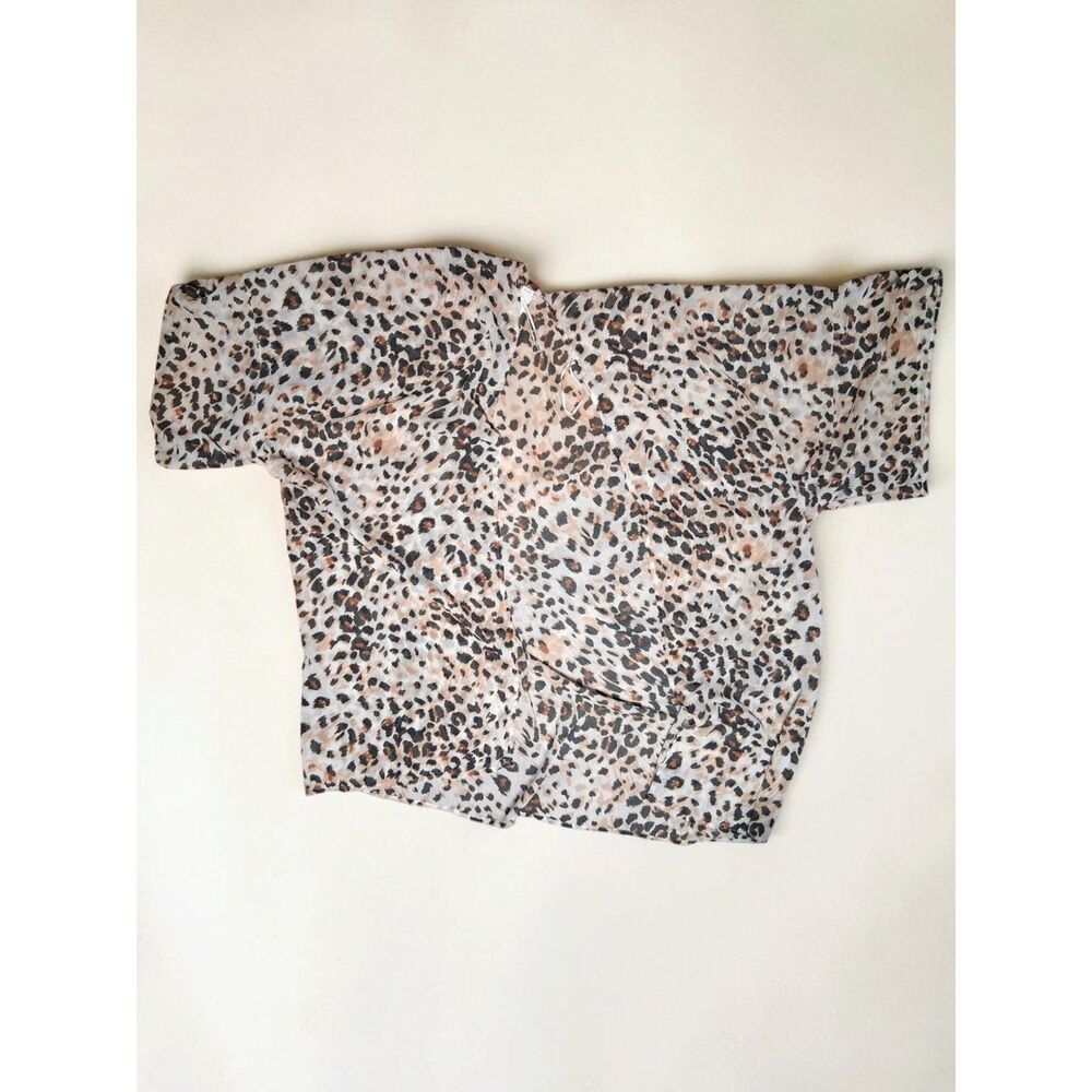 Aerie Sheer Leopard Print Kimono Cardigan Cover Up - One Size